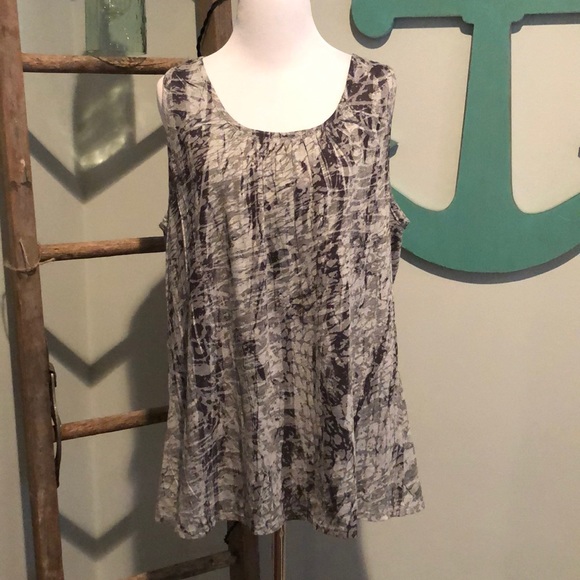 Coldwater Creek Tops - Coldwater Creek, gray and black marbled tank top